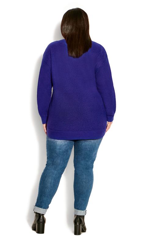 Evans Purple Birdseye Sweater 4