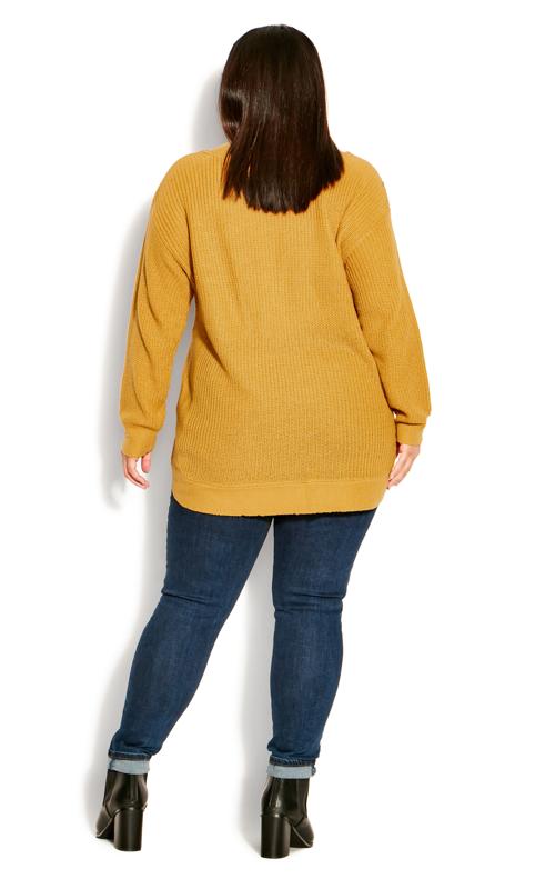 Birdseye Texture Mustard Yellow Sweater 4