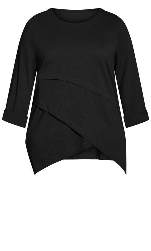 Evans Black Layered Asymmetrical Top 6