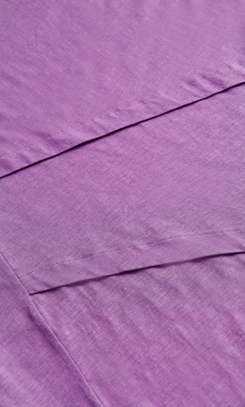 Evans Purple Asymmetrical Slub Plain Tunic 7