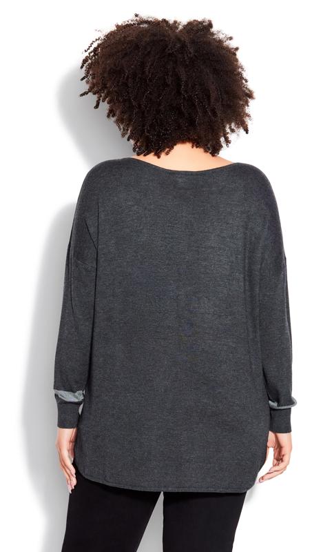 Evans Grey Abstract Star Sweater 4