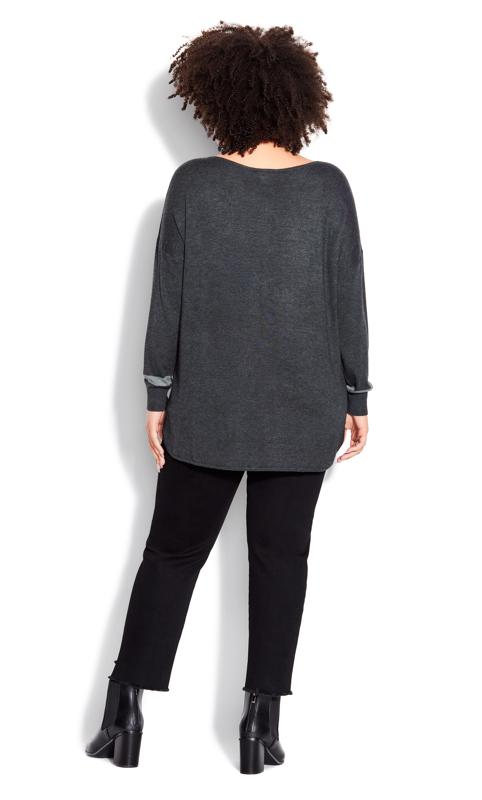 Evans Grey Abstract Star Sweater 5