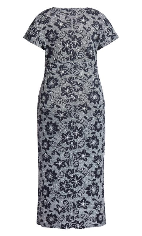 Evans Grey Floral Maxi Dress 4