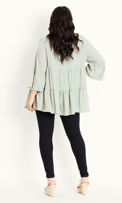 Tiered Textured Tunic Green 4