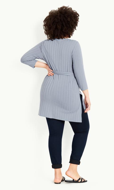 Ribbed Belted Tunic Blue 5