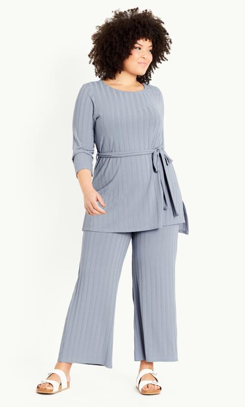 Ribbed Belted Tunic Blue 6