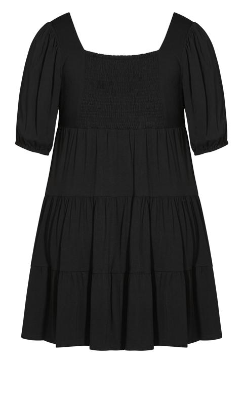 Evans Black Rosalia Plain Dress 4