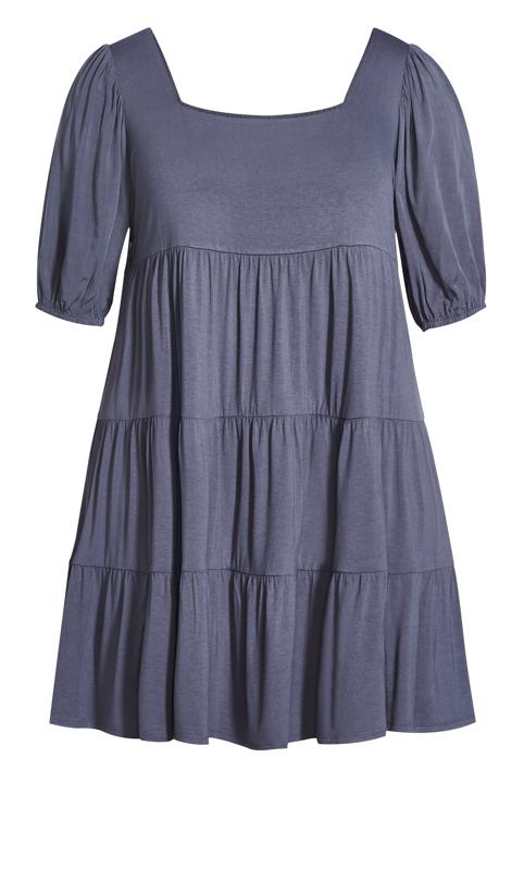 Evans Grey Rosalia Plain Dress 3