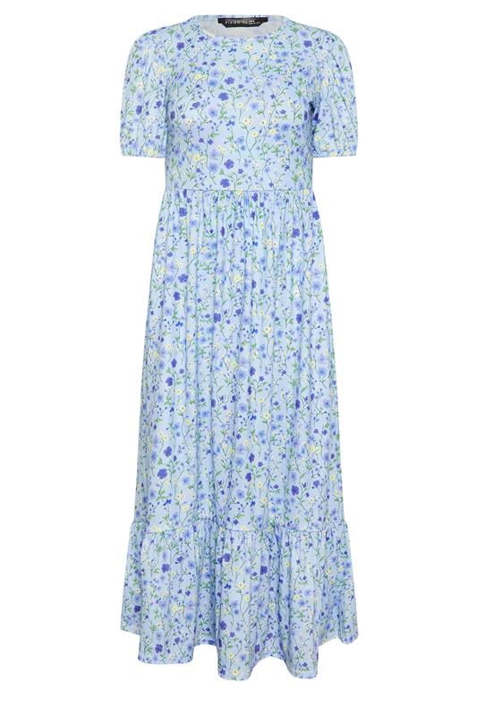 PixieGirl Petite Blue Floral Maxi Dress | PixieGirl 5