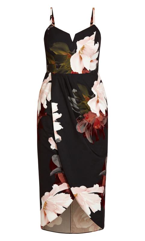 Evans Black Pixel Floral Dress 4