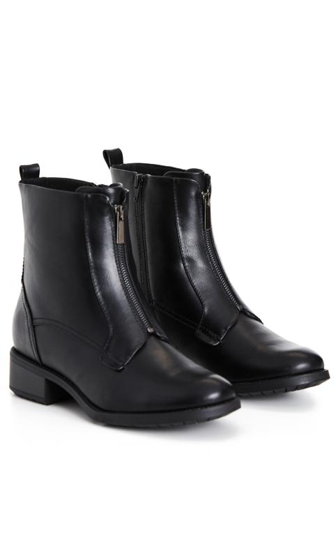 Bash Black Wide Fit Ankle Boot 7