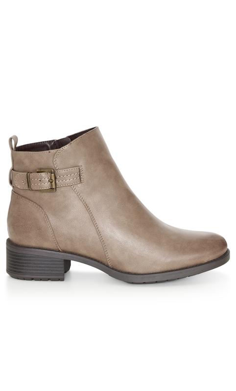 Bertie Taupe Extra Wide Fit Ankle Boot 2