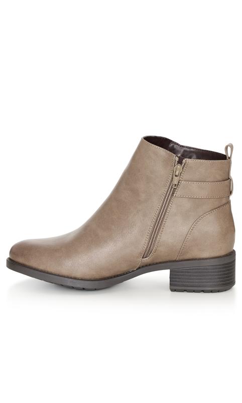 Bertie Taupe Extra Wide Fit Ankle Boot 4
