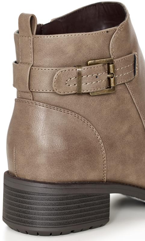 Bertie Taupe Extra Wide Fit Ankle Boot 7