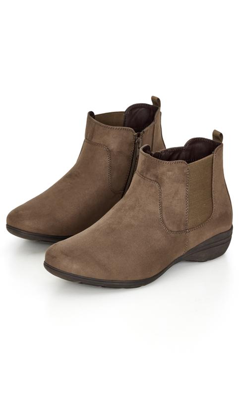 Bree Taupe Extra Wide Ankle Boot 7