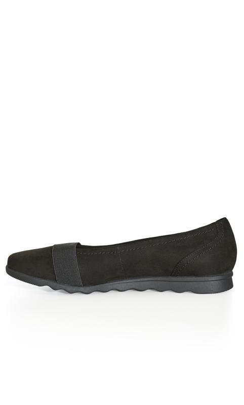 Wide Fit Doris Black Flat Shoe 4