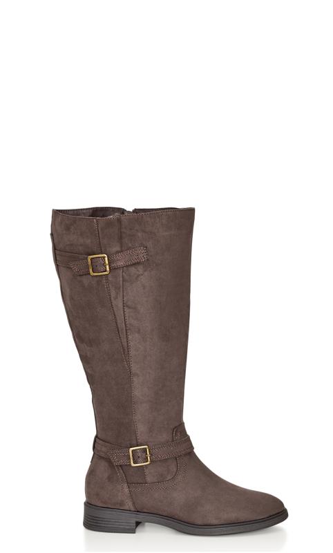 Plus Size  Evans Brown WIDE FIT Marcy Long Boots