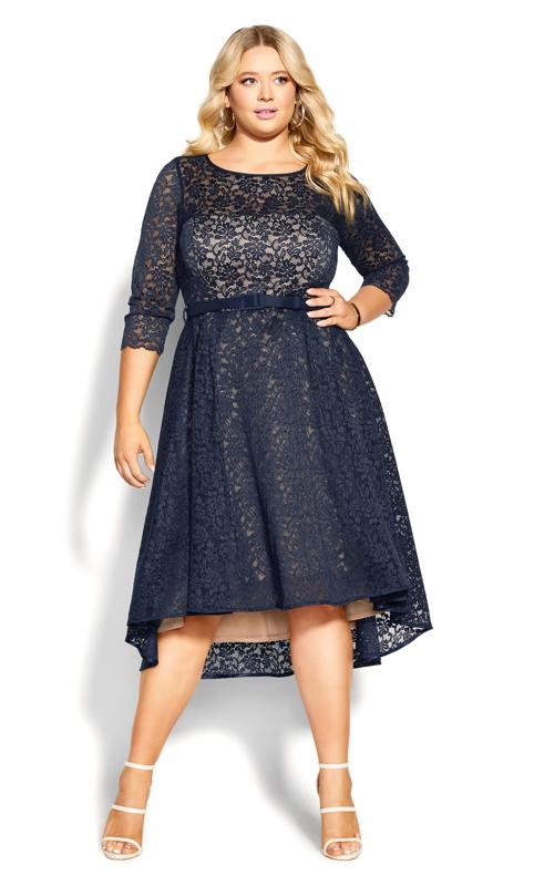 City Chic Navy Blue Lace Lover Dress 1