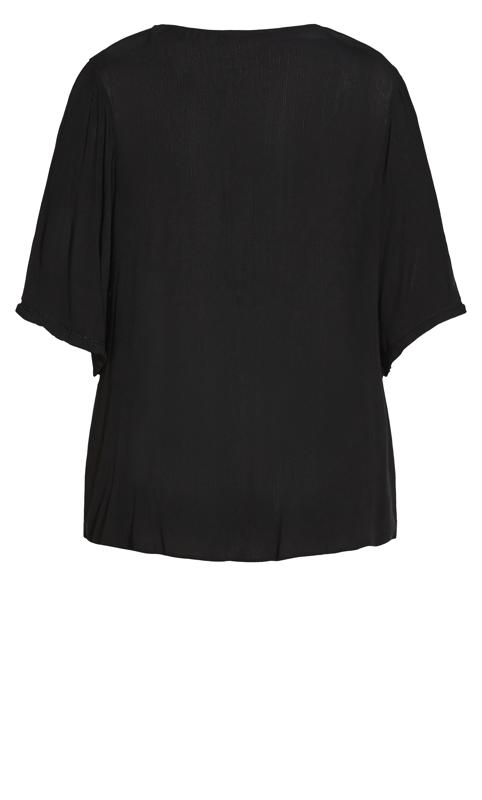 Relaxed Collar Top Black 6