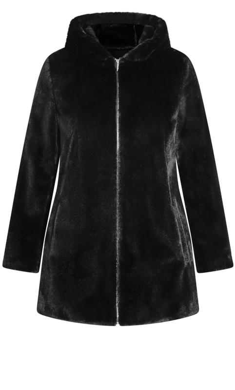 Fur Black Zip Hood Jacket 7