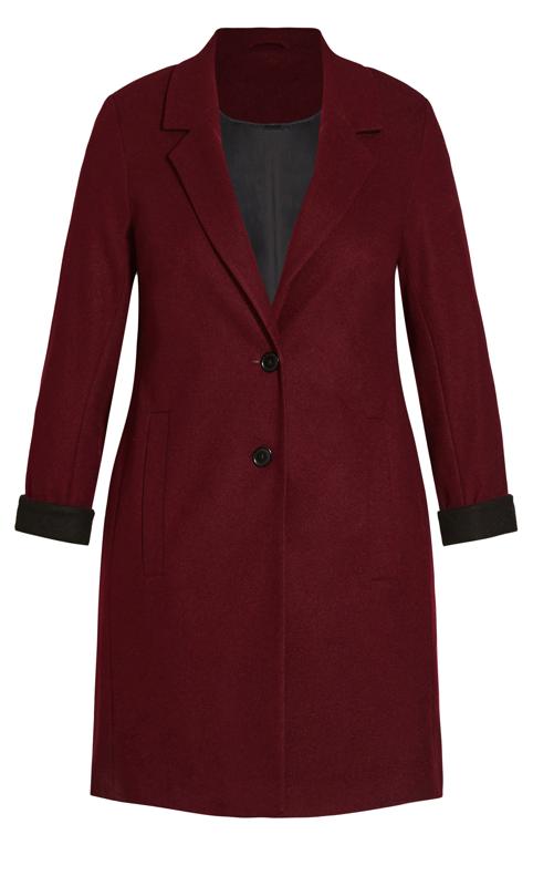 Evans Burgundy Red Formal Coat | Evans 8