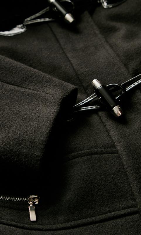 Duffle Black Coat 10
