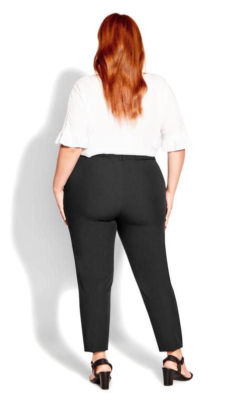 Evans Black High Waisted Slim Fit Trousers 4