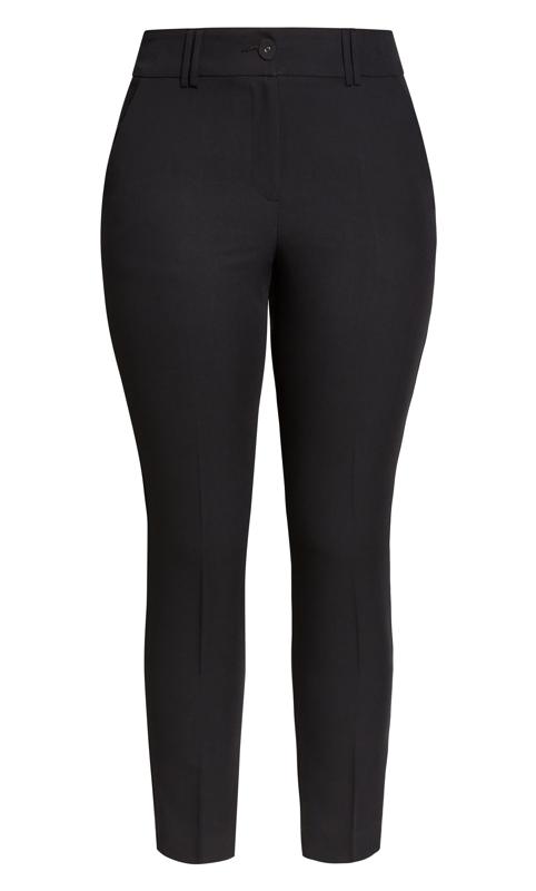 Evans Black High Waisted Slim Fit Trousers 7