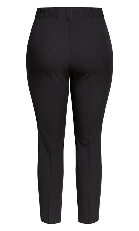 Evans Black High Waisted Slim Fit Trousers 8