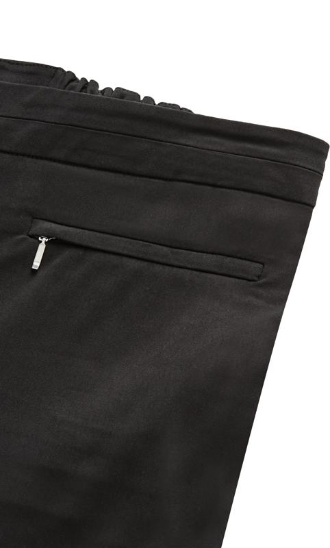 Curve Fit Bengaline Black Tapered Trouser Short Length 7