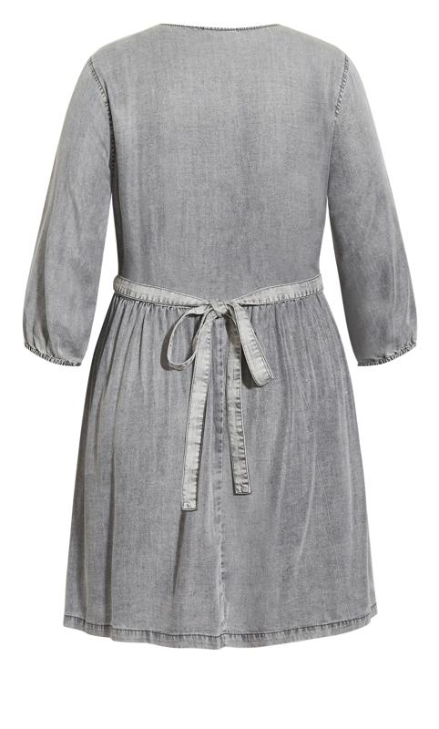 Evans Grey Wrap Dress 4
