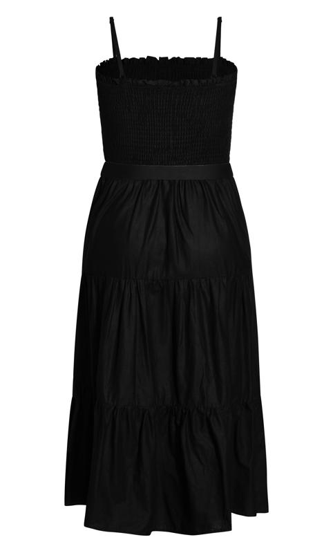 Evans Black Shirred Sunset Maxi Dress 7