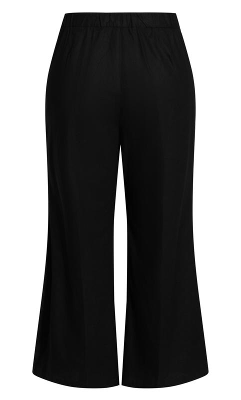 Evans Black High Waisted Wide Leg Trousers 5