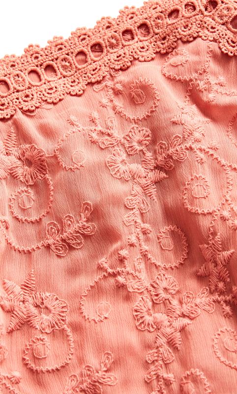 Evans Pink Misty Embroidered Top 8
