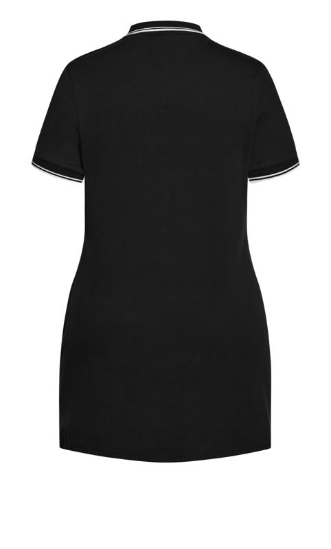Varsity Black Shirt Dress 5