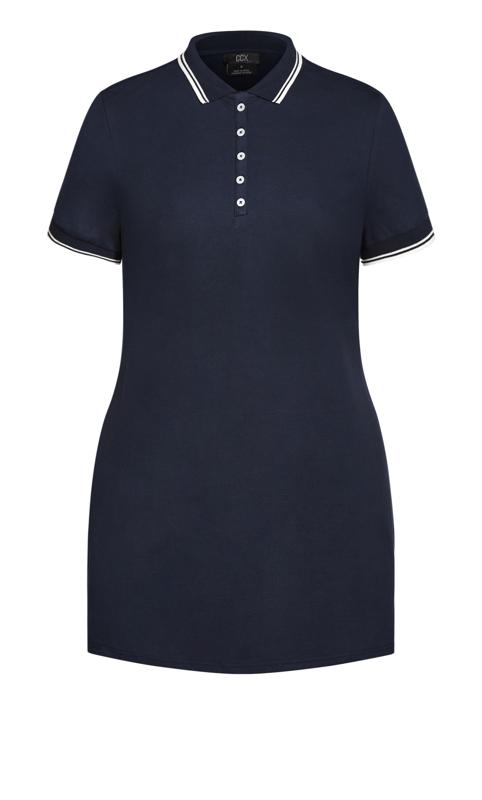 Evans Navy Blue Polo Shirt Dress 5