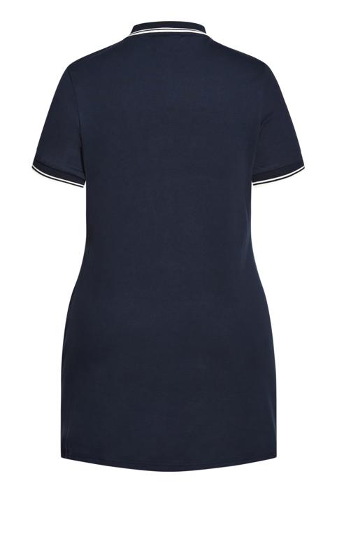 Evans Navy Blue Polo Shirt Dress 6
