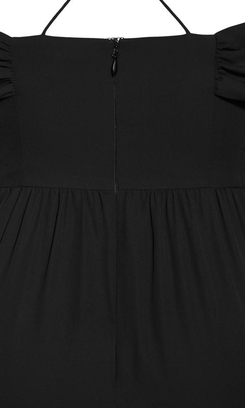Evans Black Bardot Ruched Midaxi Dress 5