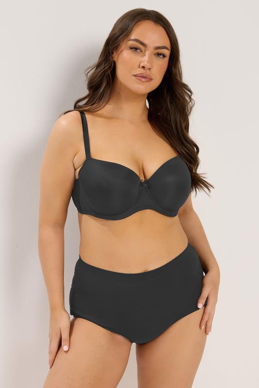 YOURSET 2 PACK Plus Size Black T-Shirt Bras | Yours Clothing 1