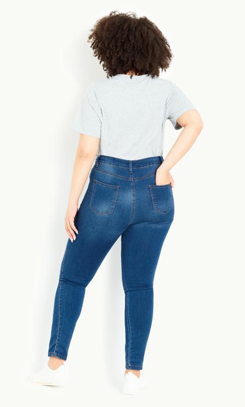 Skinny Short Length Mid Wash Jean 2