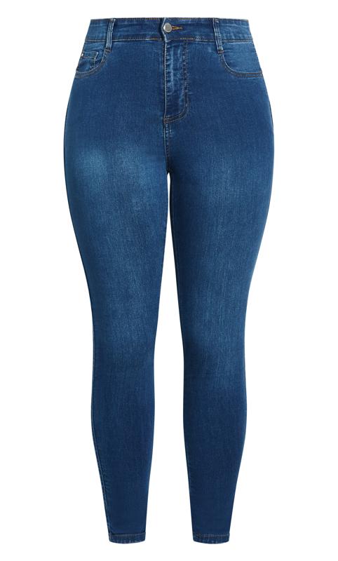 Skinny Short Length Mid Wash Jean 3
