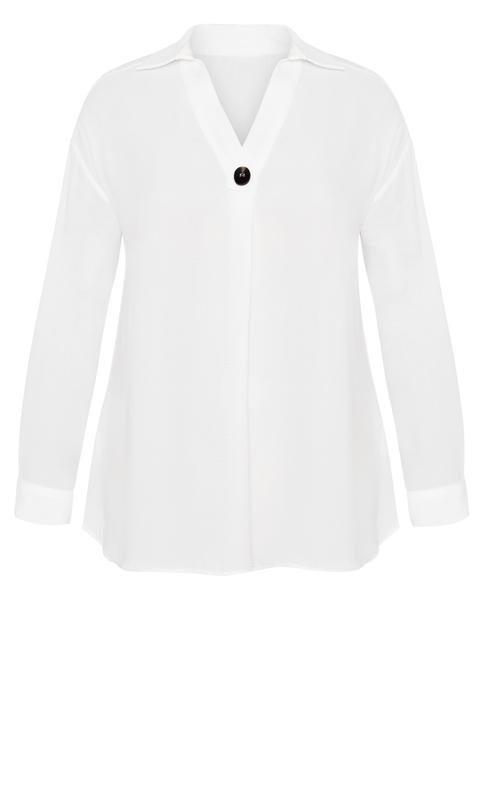 Single Button Shirt Ivory 5