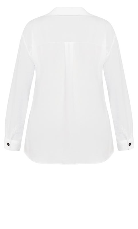 Single Button Shirt Ivory 6