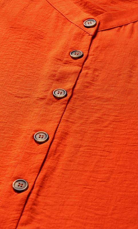 Evans Orange Button Through Dress 7