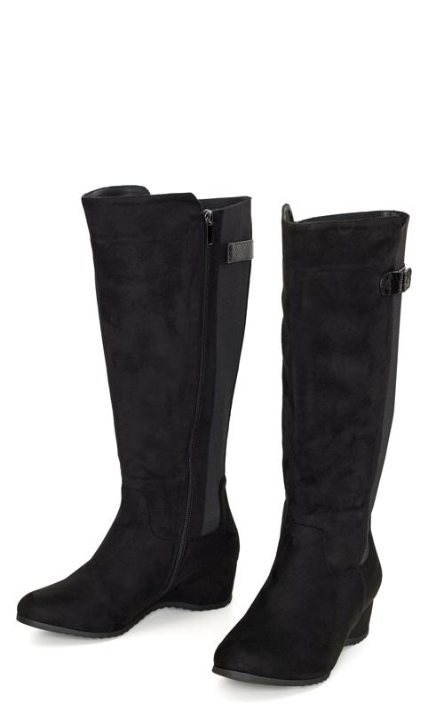 Charlotte Wide Fit Black Tall Boot  6