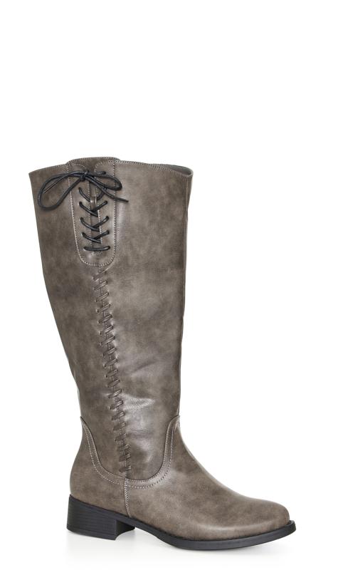  Tallas Grandes Evans Grey WIDE FIT Leslie Tall Boot