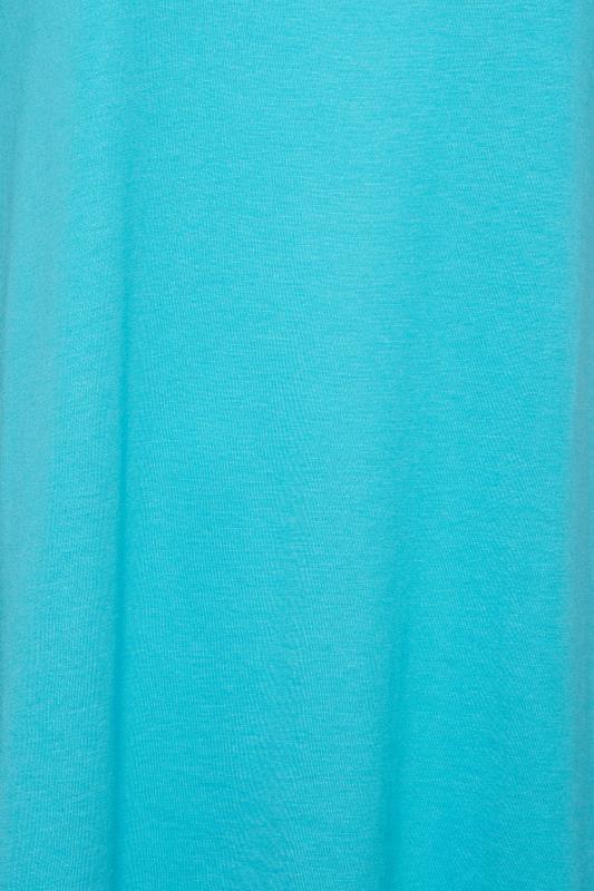 YOURS Plus Size Aqua Blue Cold Shoulder Top | Yours Clothing 5