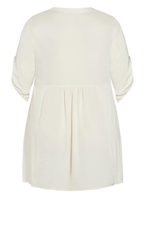 Evans Cobalt Ivory White Longline Shirt 7