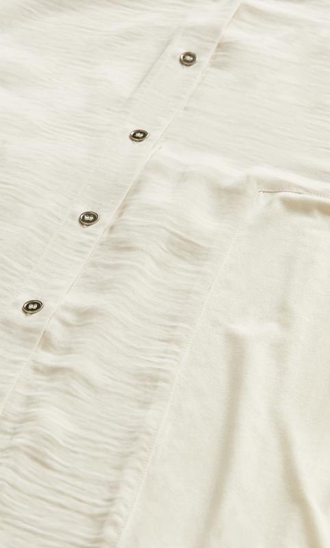 Evans Cobalt Ivory White Longline Shirt 8