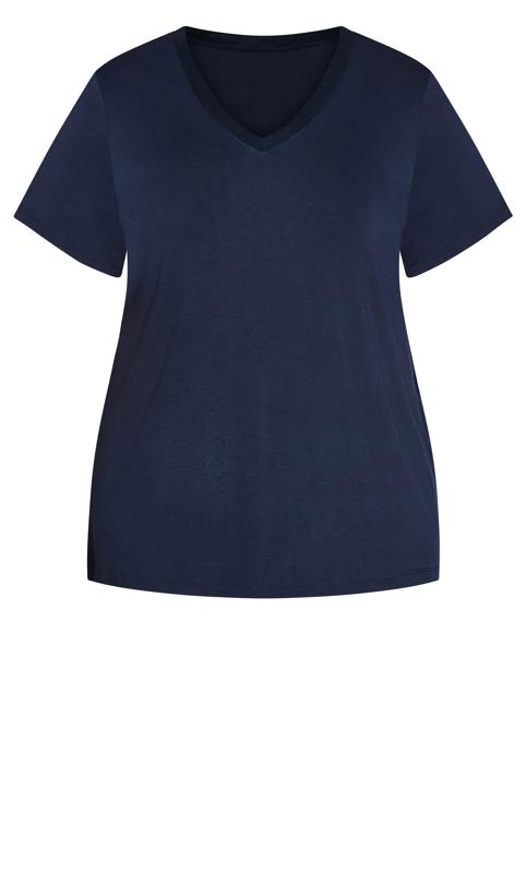 Evans Navy V-Neck T-Shirt 5